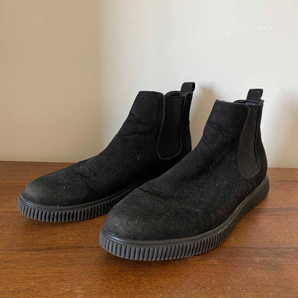 Asos black creeper chelsea boots